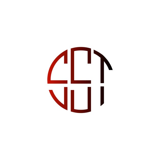 sst creativo círculo inicial atemporal espacio negativo diseño de logotipo de monograma