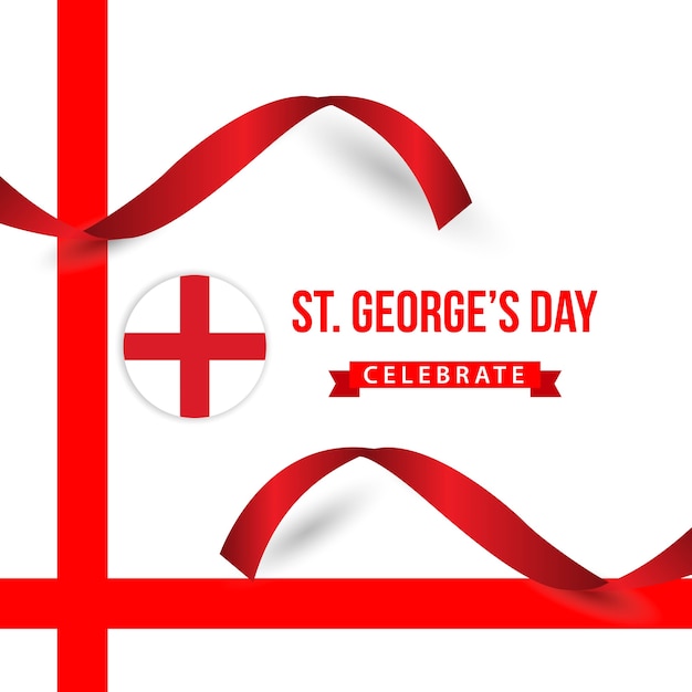 St george day celebrate vector template design