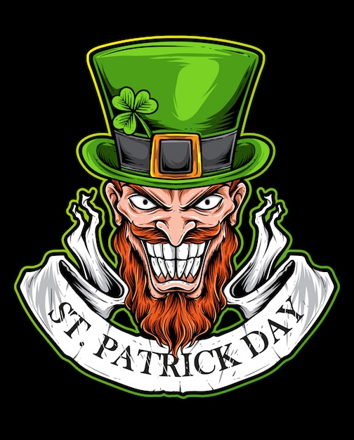 St Patrick Day Scary Logo