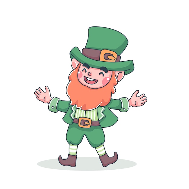 Vector st patrick personaje aislado en blanco