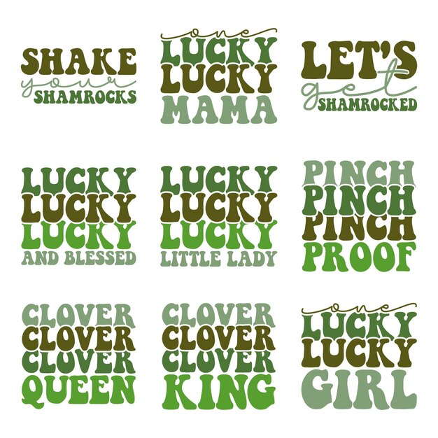 St Patrick's Day diseño retro svg y descarga digital