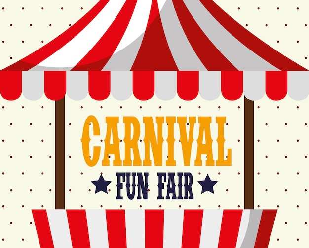 stand carnaval feria feria festival cartel retro