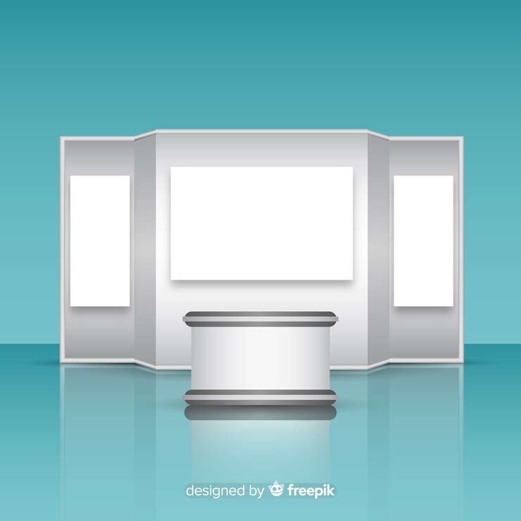 Vector stand moderno con diseño realista