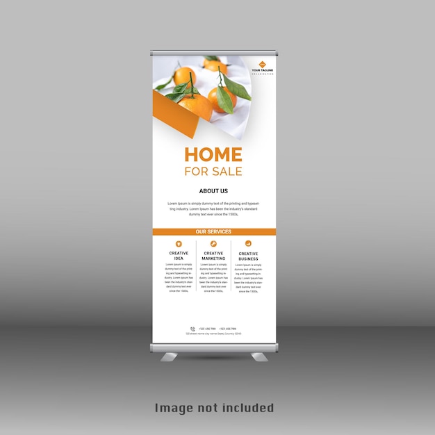 Stand moderno nuevo roll up banner standee template