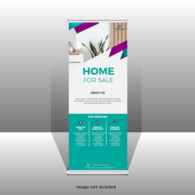 Stand nuevo roll up banner standee template