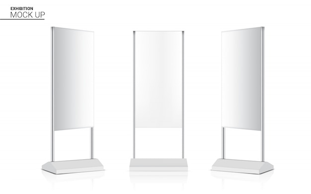 Stand realista Roll up Banner Kiosk Display 3D POP Stand