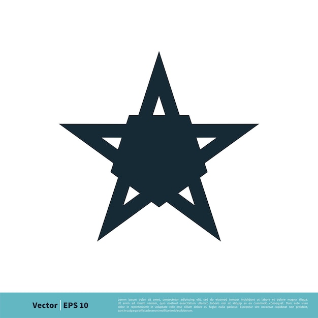 Star pentagonal icon vector logo plantilla ilustración diseño vector eps 10