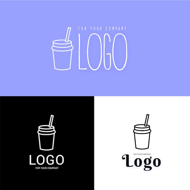 Starbucks cups logotype Plastic Glass logo Plastic Glass icono para empresa de diseño web vector eps ai