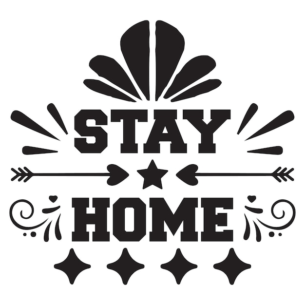 Stay Home cotizaciones diseño vectorial vol1