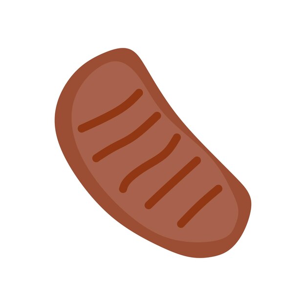 Steak Chop Carne Vector Flat Ilustración Diseño Artístico Concepto de alimentos dibujado a mano Cartoon Gráfico Elemento de barbacoa para tarjeta de logotipo Impresión Sticker Comida asada Cocina estadounidense Delicioso