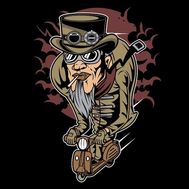 Steampunk Scooterman 