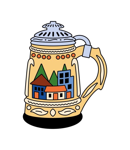 Vector steins de cerveza de alemania