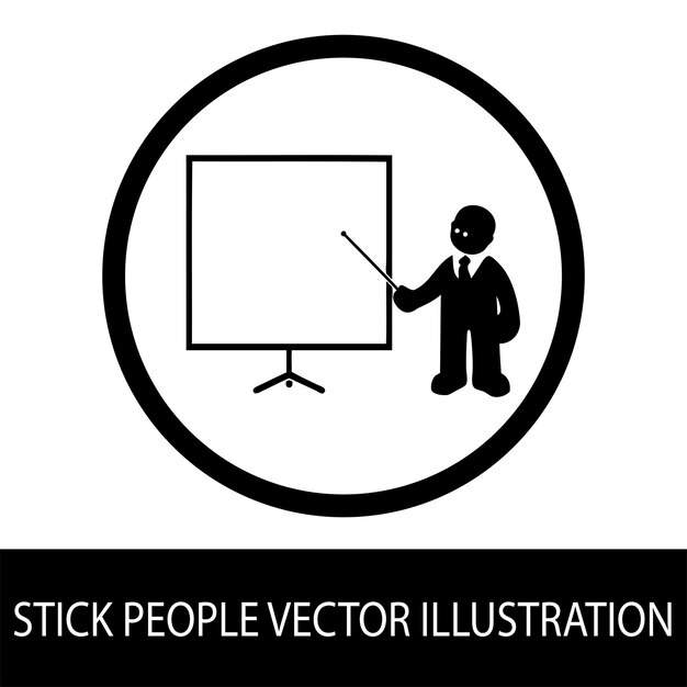 Stick personas vector ilustración diseños
