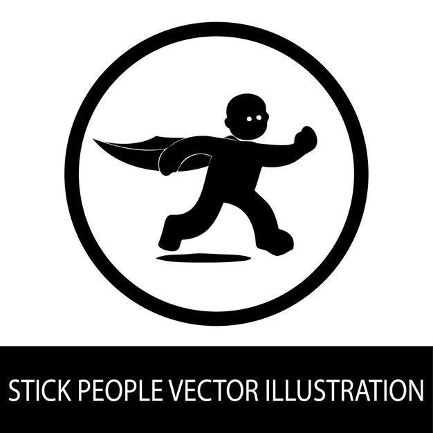 Stick personas vector ilustración diseños