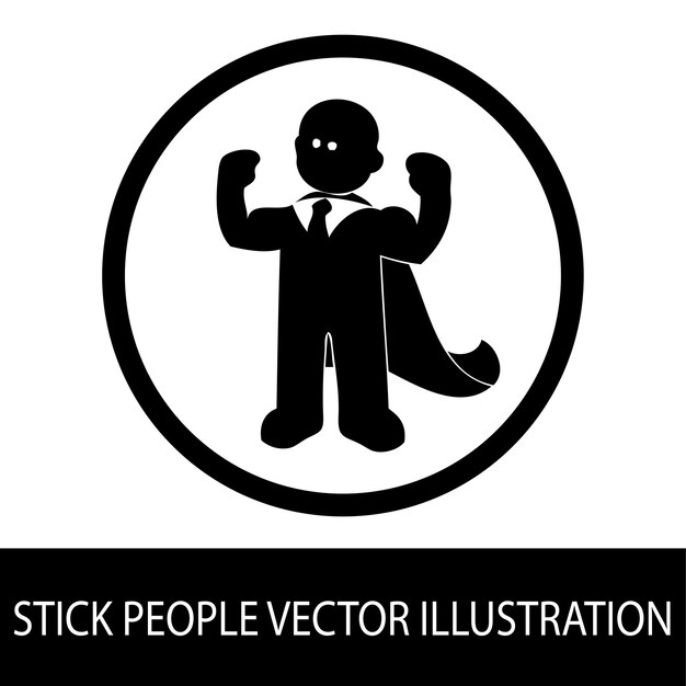 Stick personas vector ilustración diseños