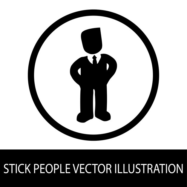 Stick personas vector ilustración diseños