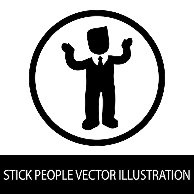 Stick personas vector ilustración diseños