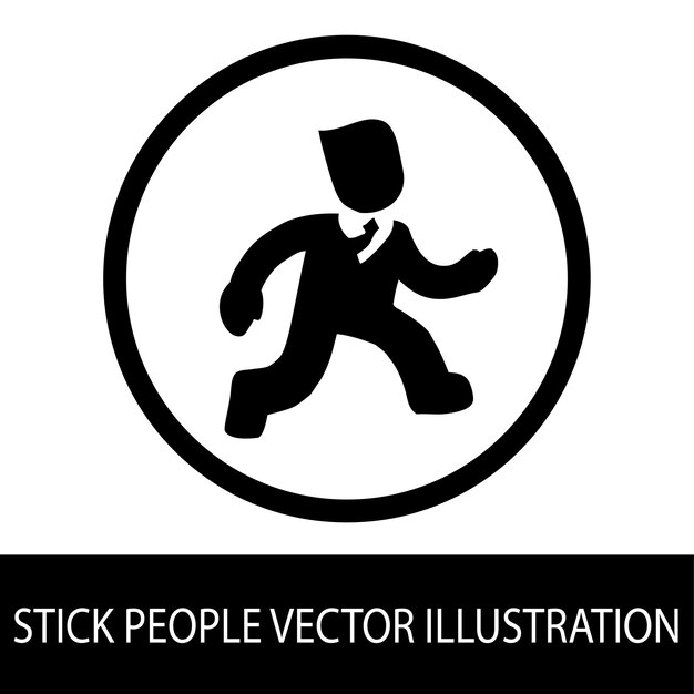 Stick personas vector ilustración diseños