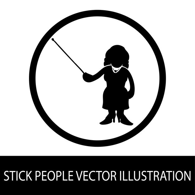 Stick personas vector ilustración diseños