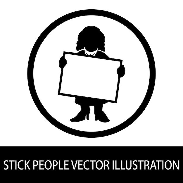 Stick personas vector ilustración diseños