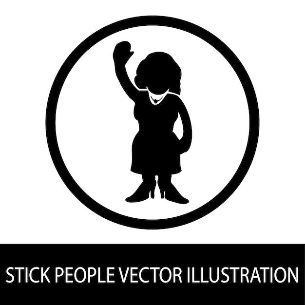 Stick personas vector ilustración diseños