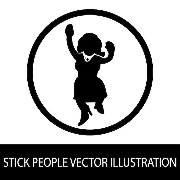 Stick personas vector ilustración diseños