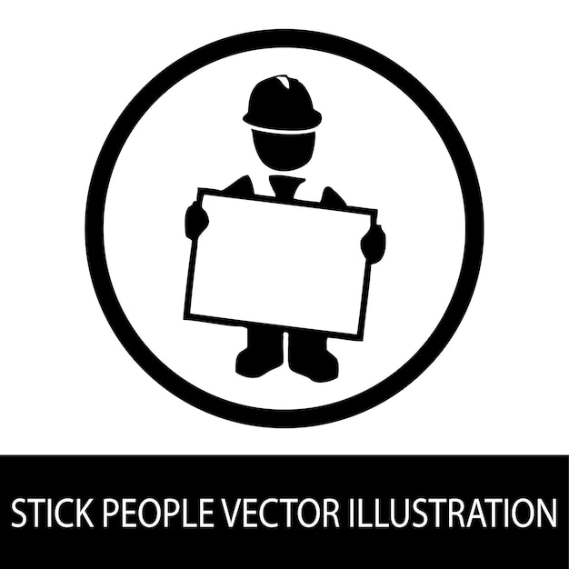Stick personas vector ilustración diseños