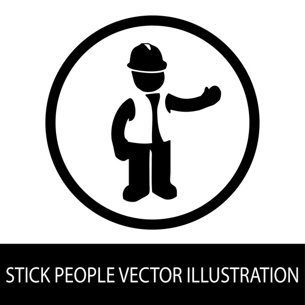 Stick personas vector ilustración diseños
