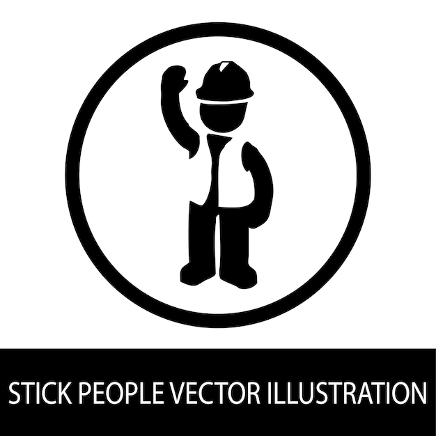 Vector stick personas vector ilustración diseños