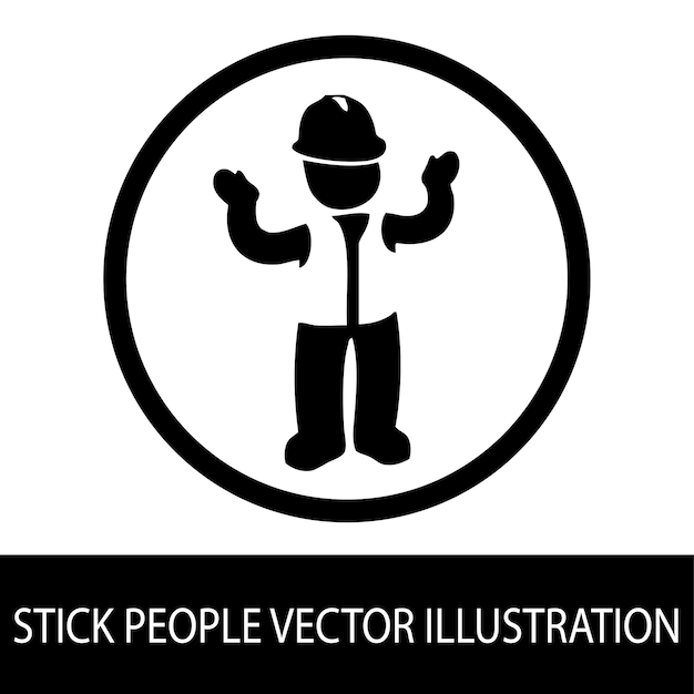 Stick personas vector ilustración diseños