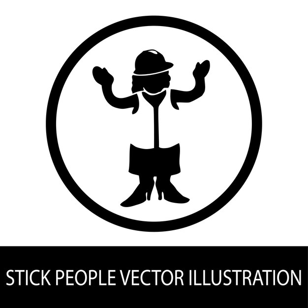 Stick personas vector ilustración diseños