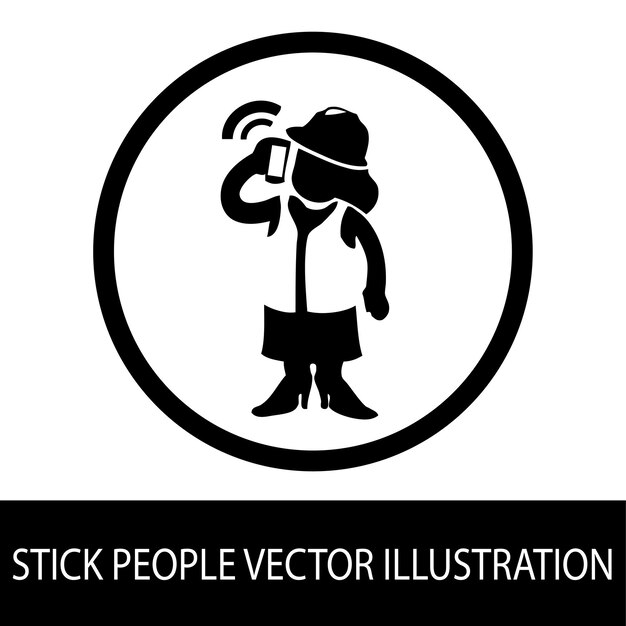 Stick personas vector ilustración diseños