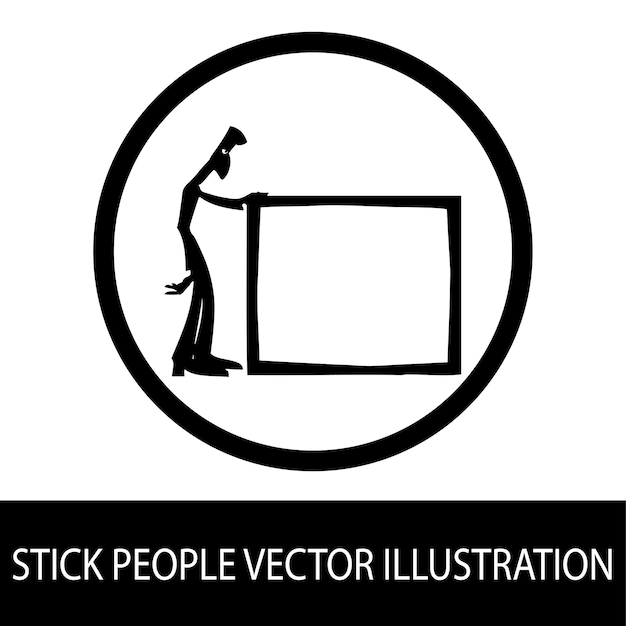 Stick personas vector ilustración diseños