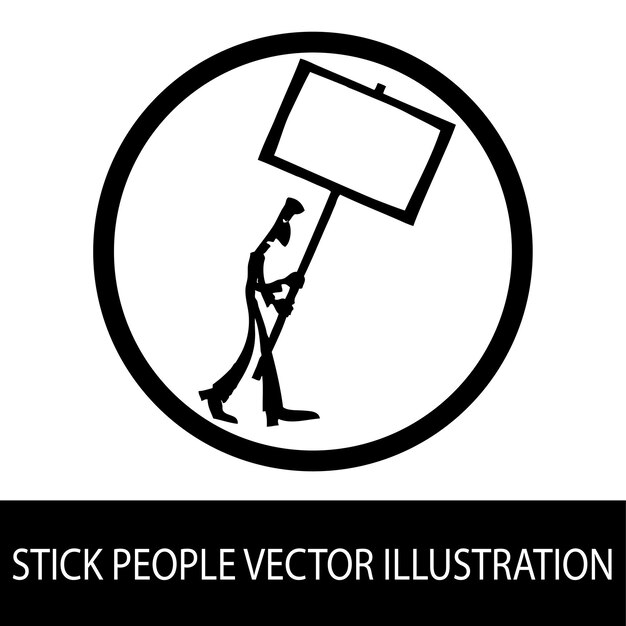 Stick personas vector ilustración diseños
