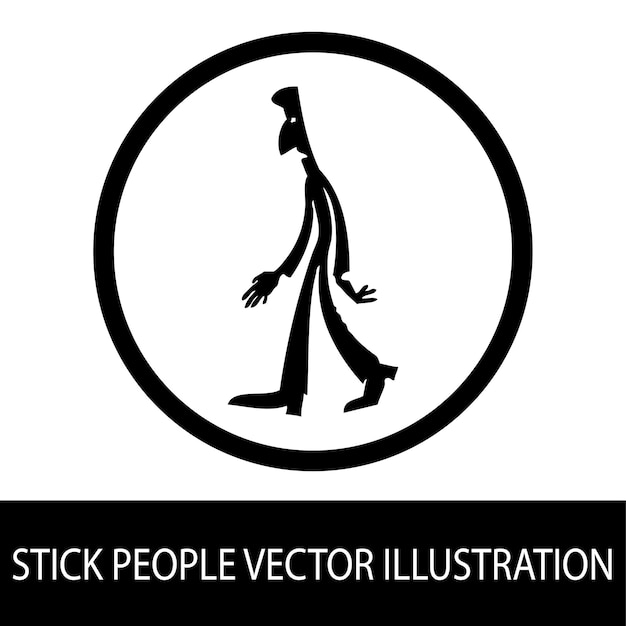 Stick personas vector ilustración diseños
