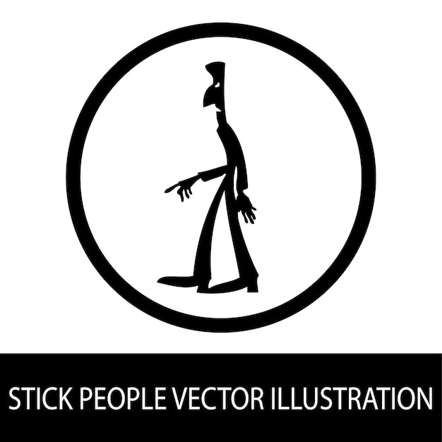 Stick personas vector ilustración diseños