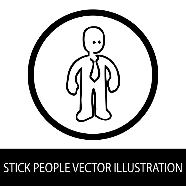 Stick personas vector ilustración diseños