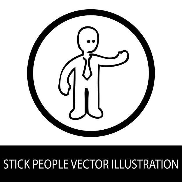 Stick personas vector ilustración diseños