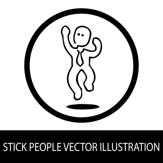 Stick personas vector ilustración diseños