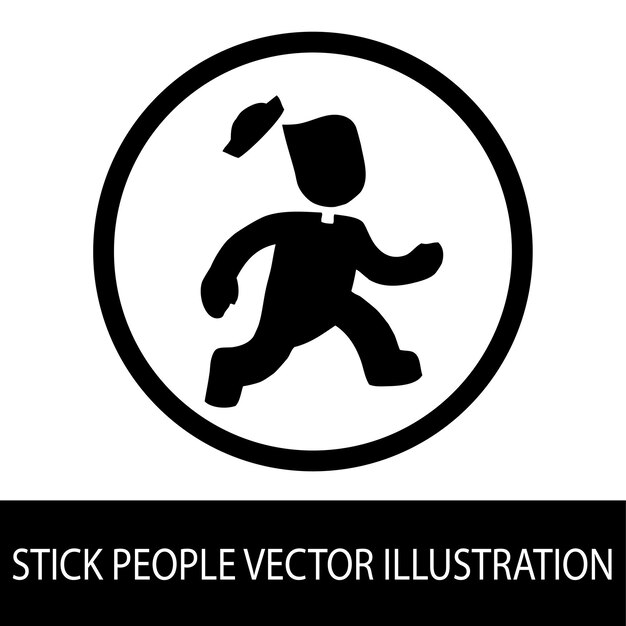 Stick personas vector ilustración diseños
