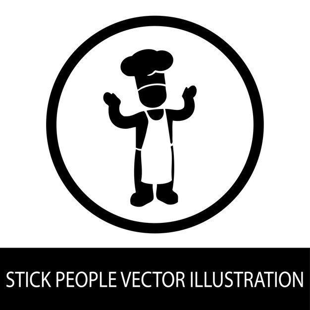 Stick personas vector ilustración diseños