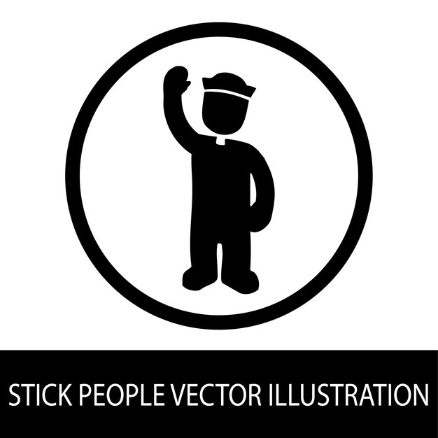 Stick personas vector ilustración diseños