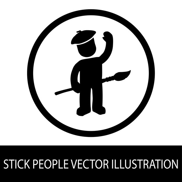 Stick personas vector ilustración diseños