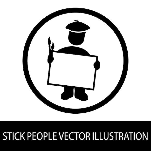 Stick personas vector ilustración diseños