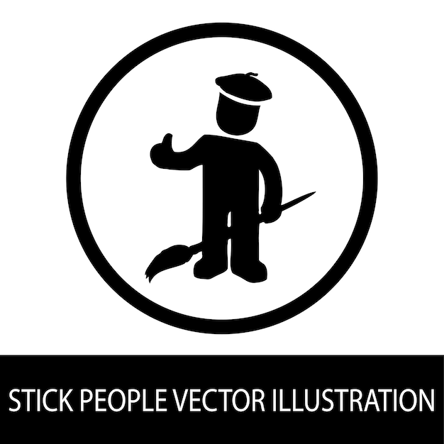 Stick personas vector ilustración diseños