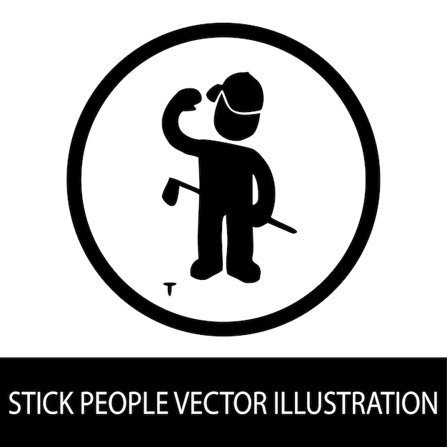 Stick personas vector ilustración diseños