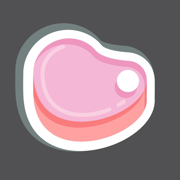 Sticker Carne relacionada con el símbolo de Eid Al Adha diseño simple editable