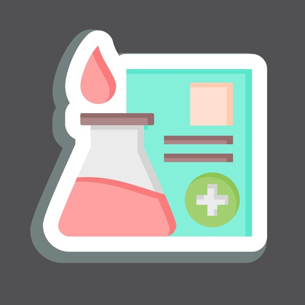 Sticker Datos Ciencia relacionada con el símbolo de la donación de sangre diseño simple editable