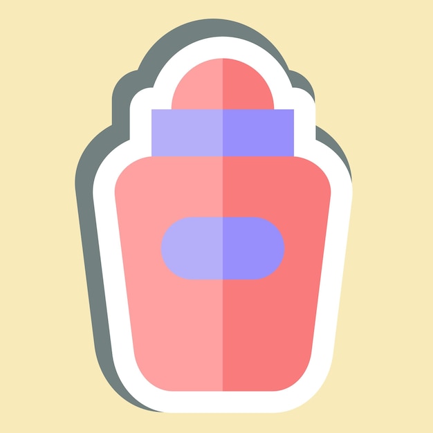Sticker Desodorante relacionado con el símbolo de higiene ilustración de diseño simple