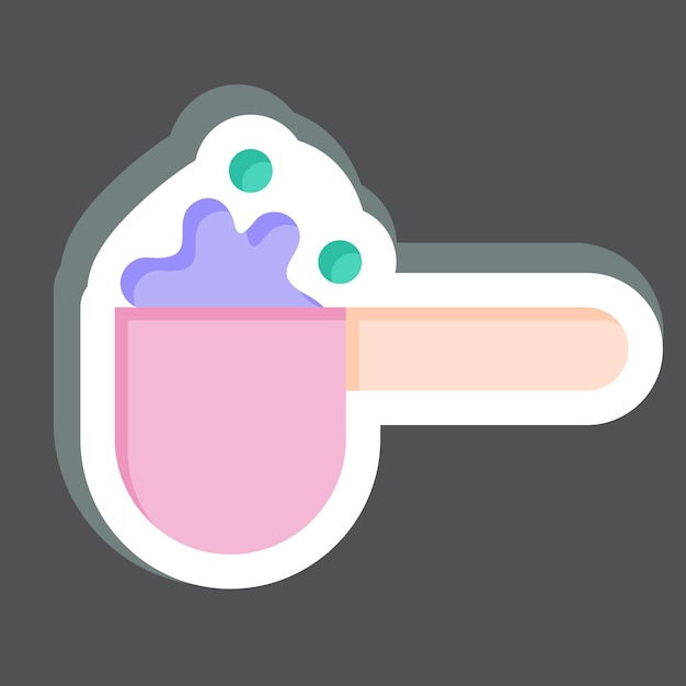 Sticker Detergente Scoop relacionado con el símbolo de la lavandería